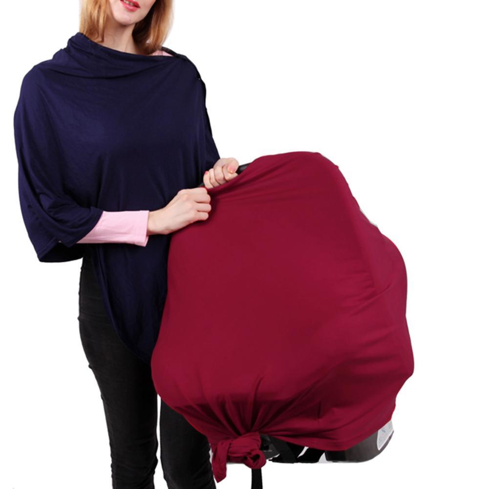 Multifunctional Soft Stretch Pregnant Breastfeeding Nursing Cover (Wine