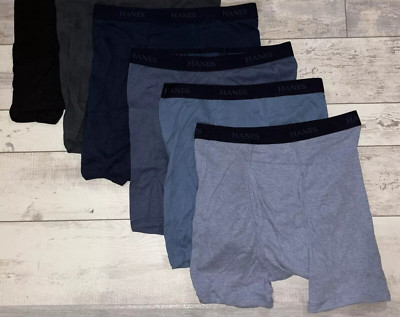 Hanes Boxer Briefs size xl - Gray/Blue/Black - 4-Pack