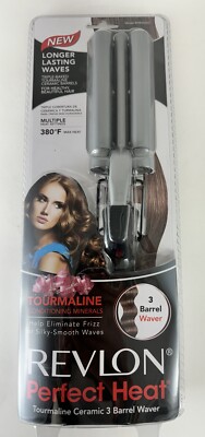Revlon RVIR3005 Perfect Heat 3 Barrel Ceramic Hair Waver Iron Curler
