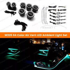 64 Colors Air Vent LED Ambient Light Set For Mercedes Benz C Class W205 2015+