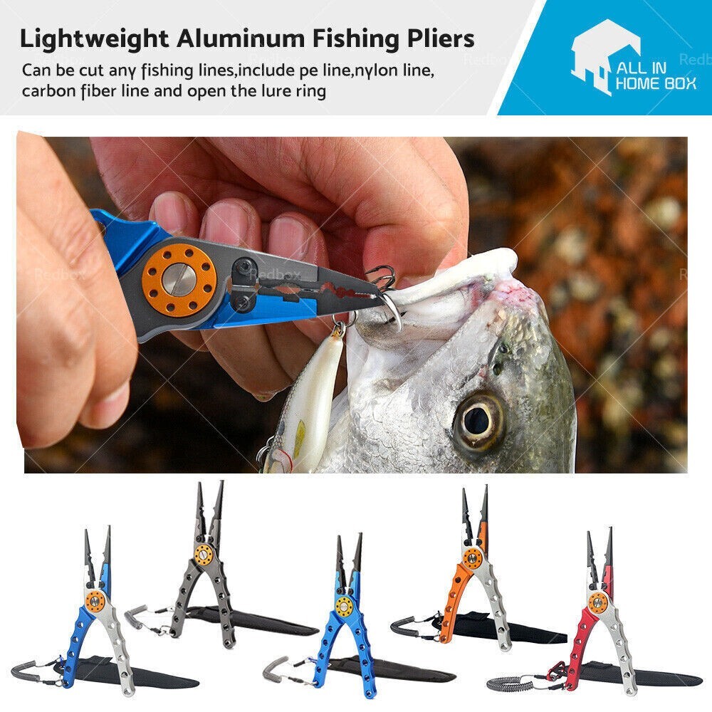 Aluminium Fishing Pliers Hook Remover Line Cutting Mono Braid Fish Grip