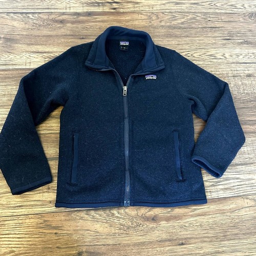 Patagonia Kids Navy Blue Better Sweater Full Zip Pockets Boys XS
