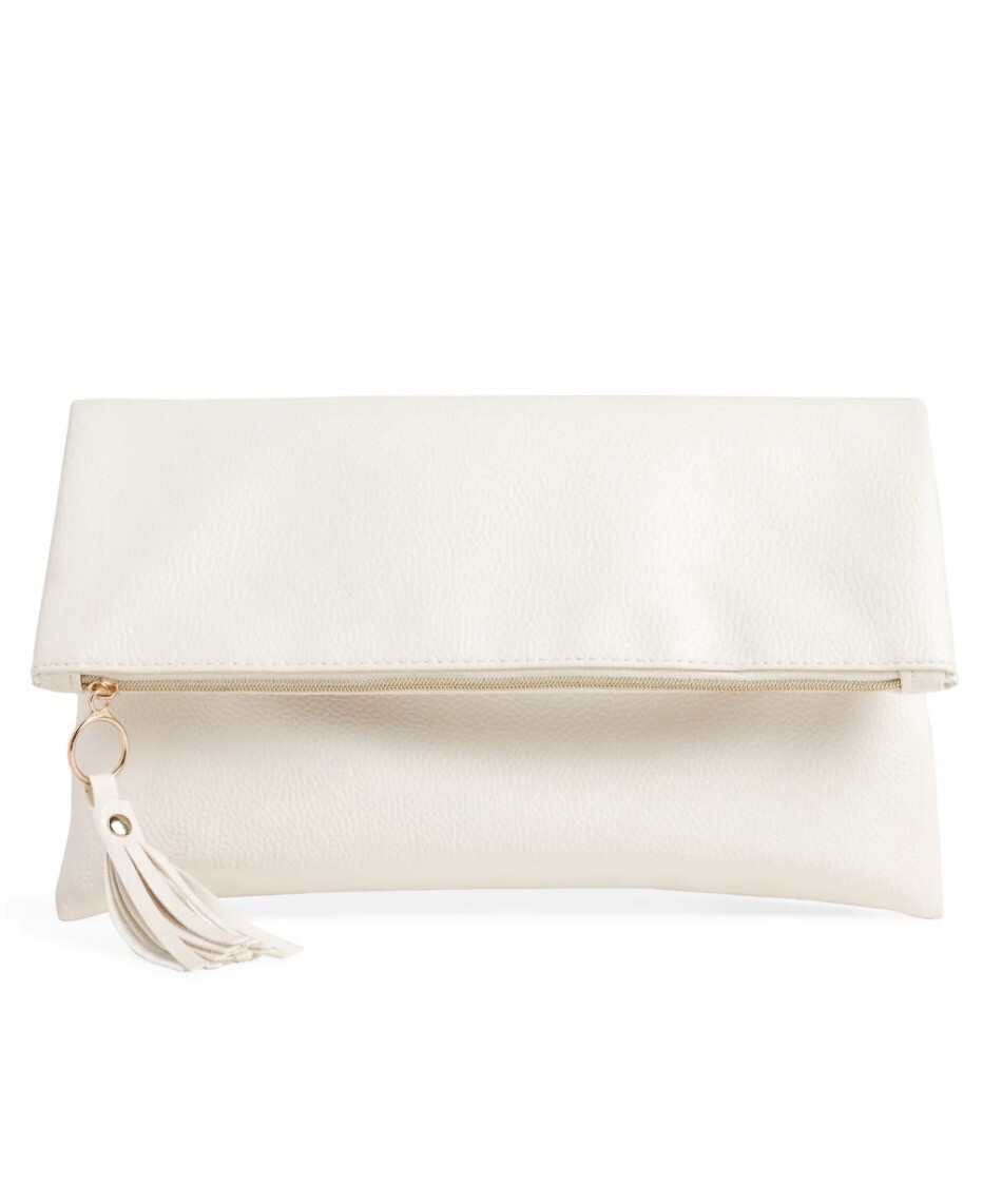 Rachel Miriam Winter White Clutch Bag Purse $148 Retail - New in