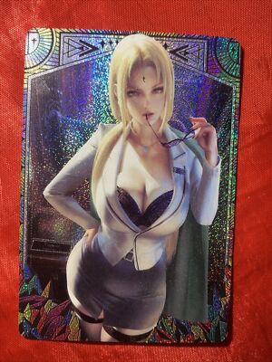 TSUNADE NARUTO Crystal Manga Waifu Anime Goddess Holo Card Suit Sexy