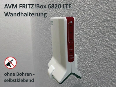 MAKOS-3D Router Wandhalterung / Halter AVM FritzBox 6820 LTE - selbstklebend