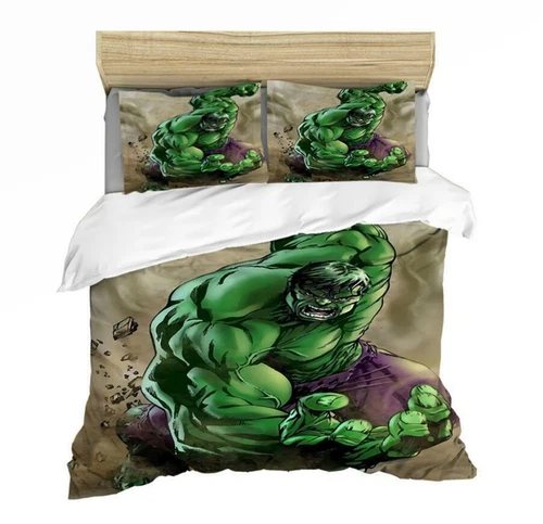 Marvels The Avengers Hulk Kids Quilt Duvet Cover Bedding Set Single Double Size/ - Picture 19 of 54