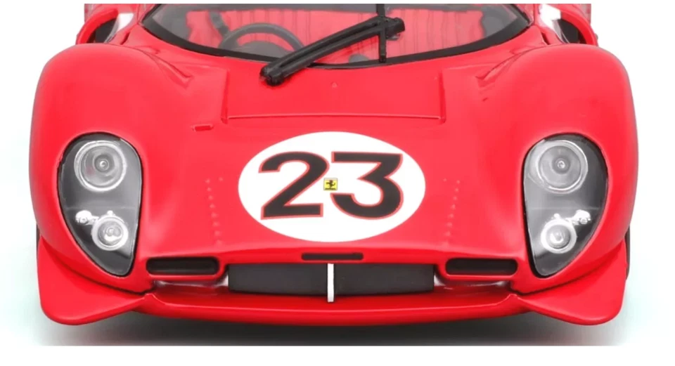 Coche de carreras Ferrari 1966 Le Mans Racing 1:24 vintage 18Racer12 carrocería de metal construida a medida Foto 2 de 4