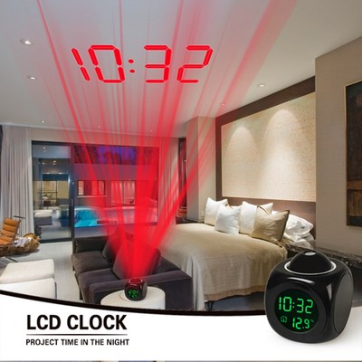 Digital Alarm Clock Multifunction With Voice Talking Led