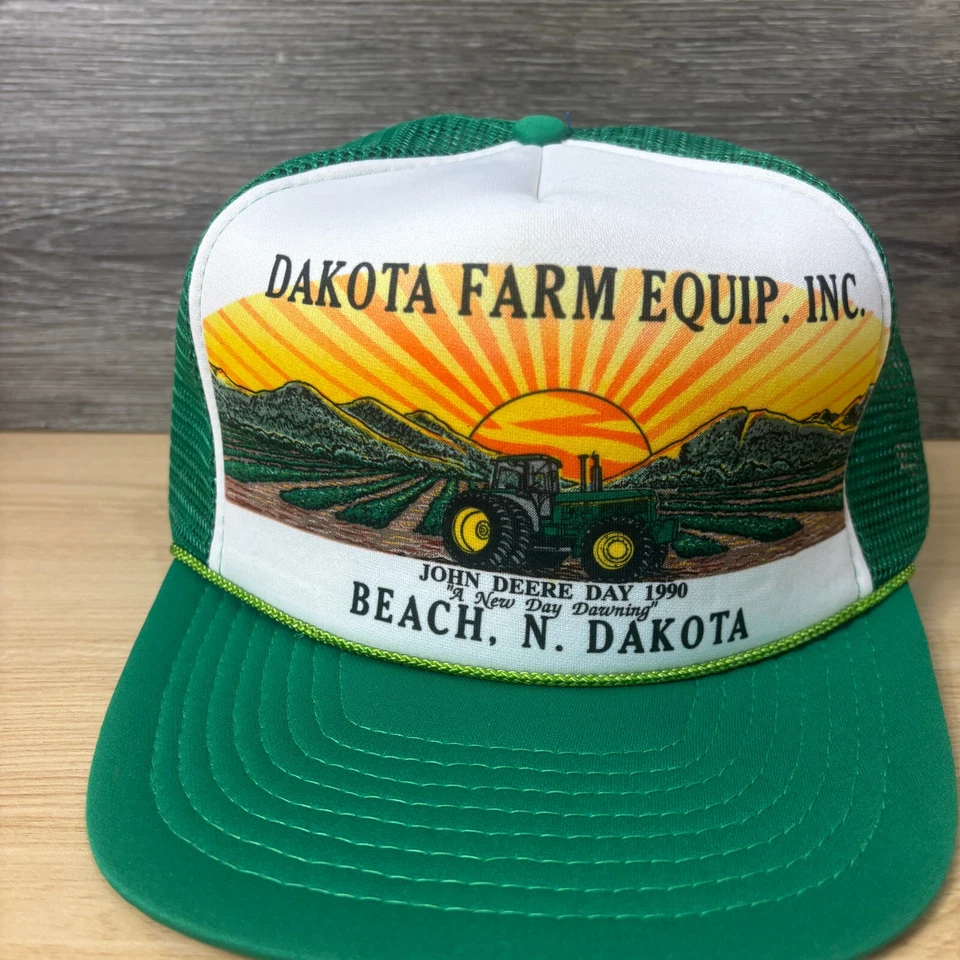 Gorra de colección John Deere Snap Back verde Dakota equipo agrícola puesta de sol Foto 2 de 4