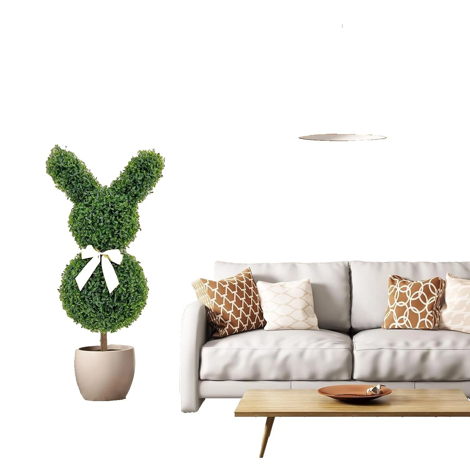 Decoración Floral Adorno De Metal Marrón