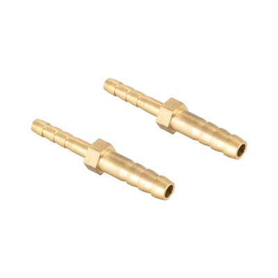 2Pack 6-4mm Schlauch Messing Reduzierstück Widerhaken Fitting Gerader Anschluss