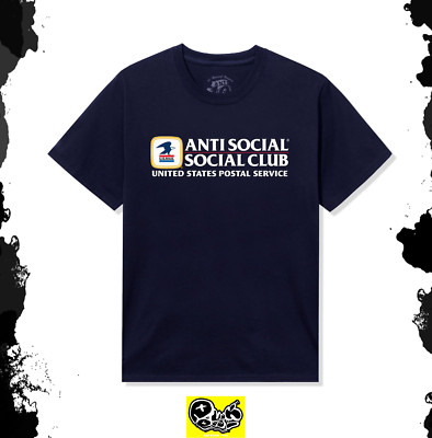 ASSC Anti Social Social Club x USPS Priority Tee  Navy size L New With Tag