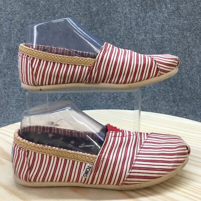 Toms Shoes Womens Alpargata Striped Slip On Multicolor