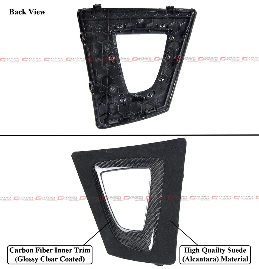 PARA BMW F30 F32 F36 FIBRA DE CARBONO CAMURÇA DCT CÂMBIO CONSOLE ACABAMENTO SUBSTITUIÇÃO - Imagem 4 de 4