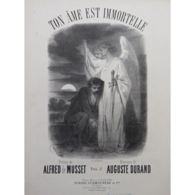 DURAND Auguste Deine Seele ist unsterblich Klaviergesang 1872