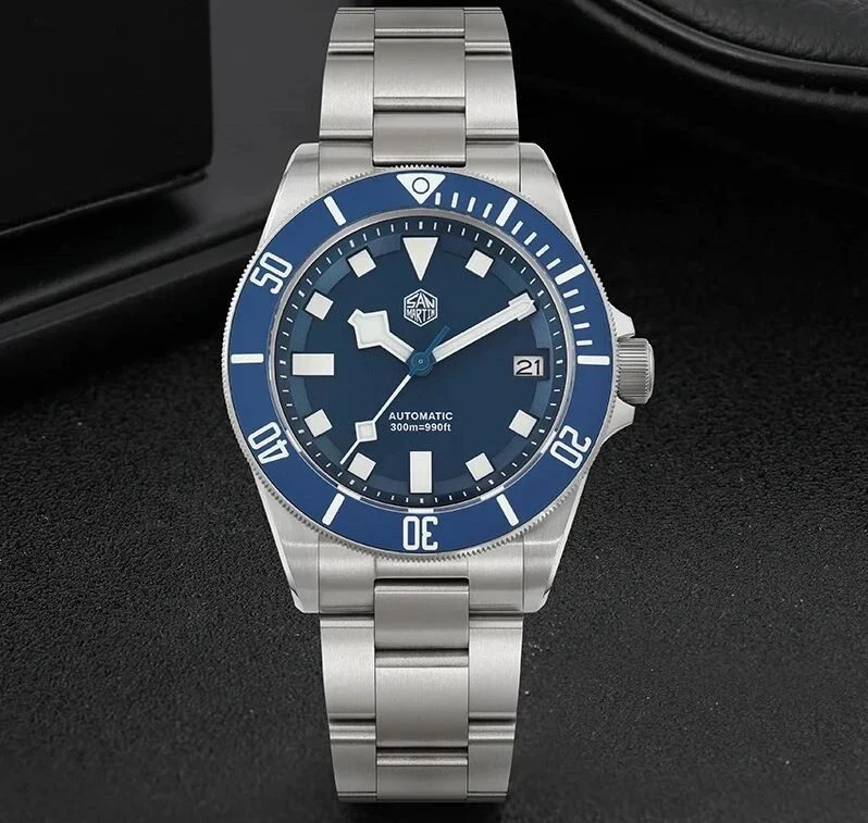 Reloj de buceo San Martin SN0121T Titanio NH35 EE. UU. Envío en STOCK Foto 3 de 4