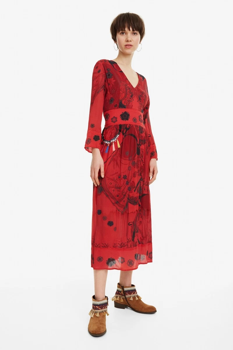 Desigual red dress sale