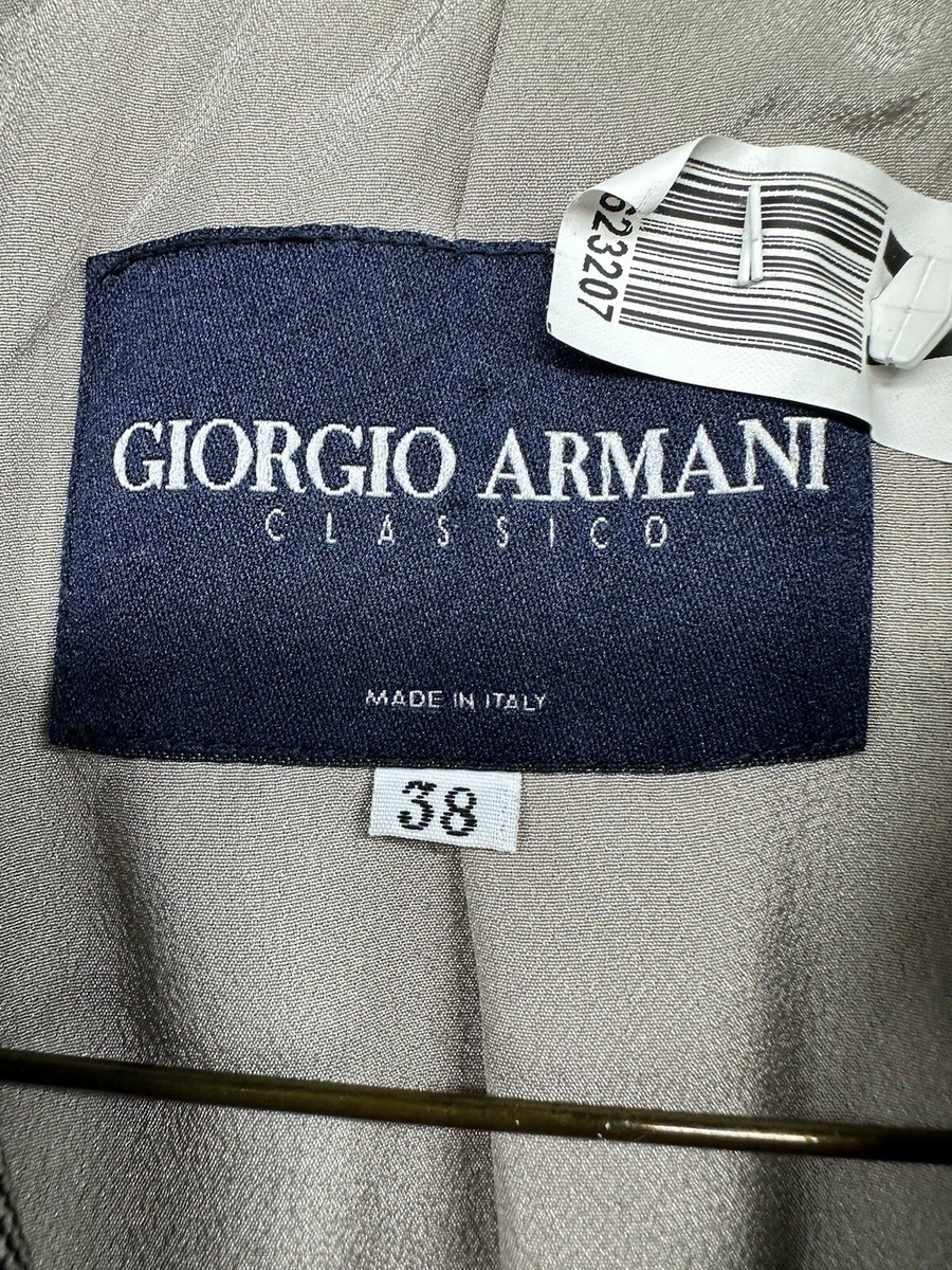 Giorgio Armani Classico Black White Glen Plaid Blazer Made in 