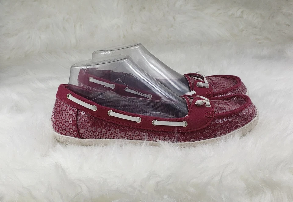 ARIZONA JEAN CO. Purple Sequin Slip On Loafers Womens Size 8 M Foto 2 de 4