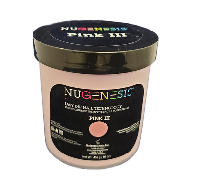 Nugenesis Easy Dipping system color powder Refill size 16oz-PINK III (Dark Pink)