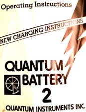 Quantum Battery Pack 2 Charging and Operating Instruction Manual