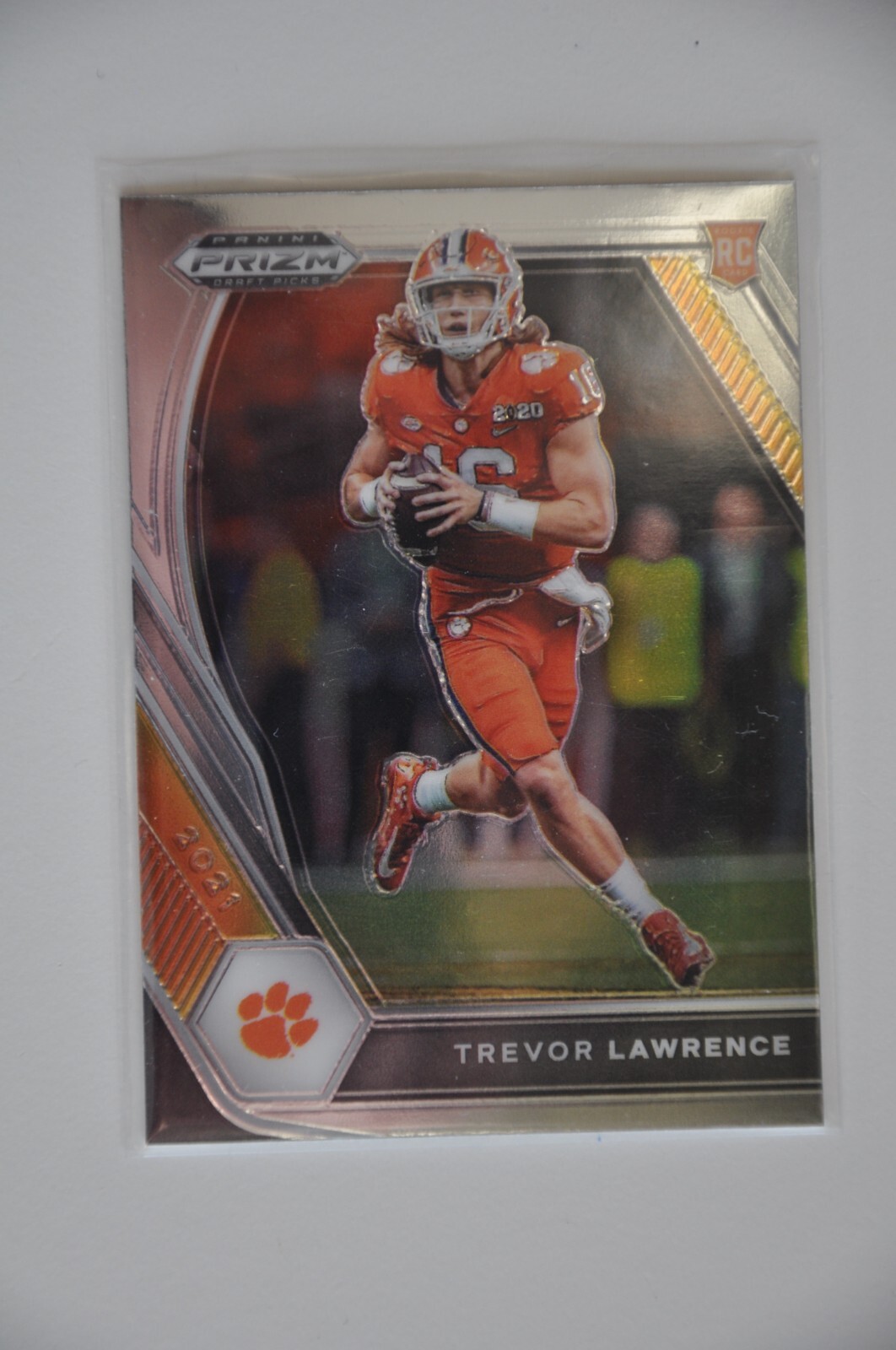 2021 Panini Prizm Draft Picks Trevor Lawrence Silver Prizm Rookie #106 Jaguars