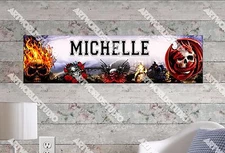 Personalized/Customized Skulls Name Poster Wall Art Decoration Banner