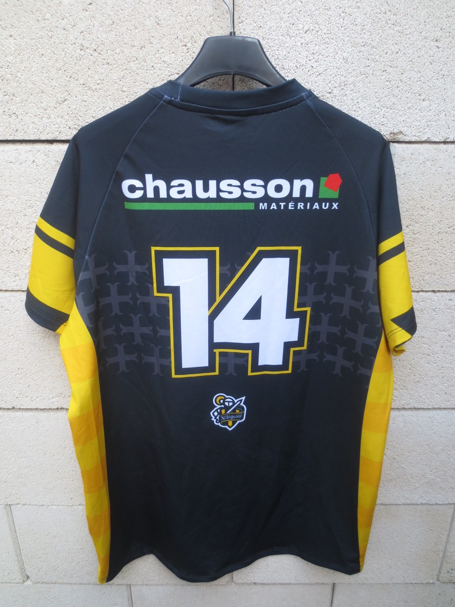 MAILLOT RUGBY FRANCE PUB L'EQUIPE porté n°14 XL EUR 38,16 - FR