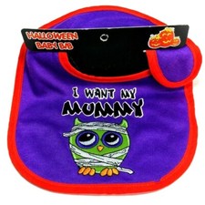 Halloween Baby Bib Mummy Owl Bib Infant Toddler Bandage Purple Orange Baby Gifts