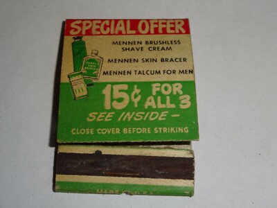 Vintage Mennen Shave Kit special offer matchbook cover