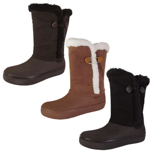 Crocs Faux Leather Boots for Women