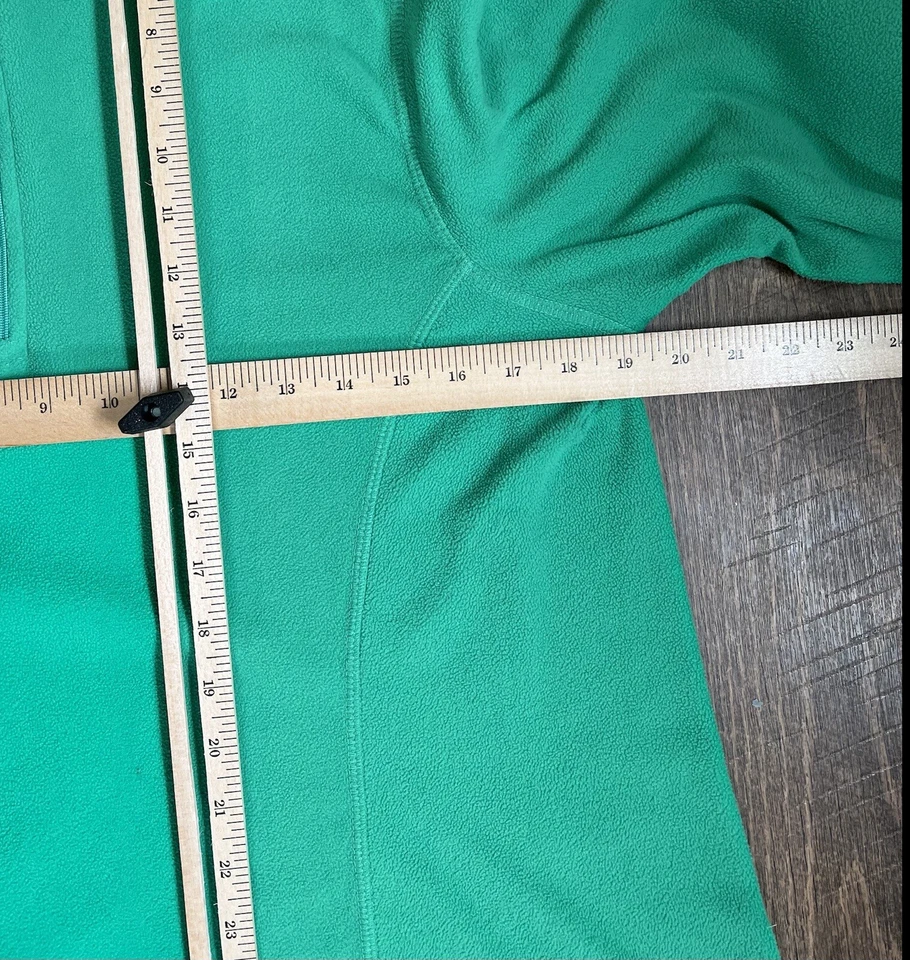 复古旧海军毛衣女孩特大号 XL 绿色羊毛全拉链 — 第 4/4 张图片