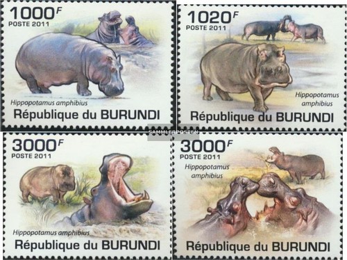 Burundi 2012 Francobolli Pesci Rossi MNH ** Completo | Prophila Collection 2783-2786 - 2