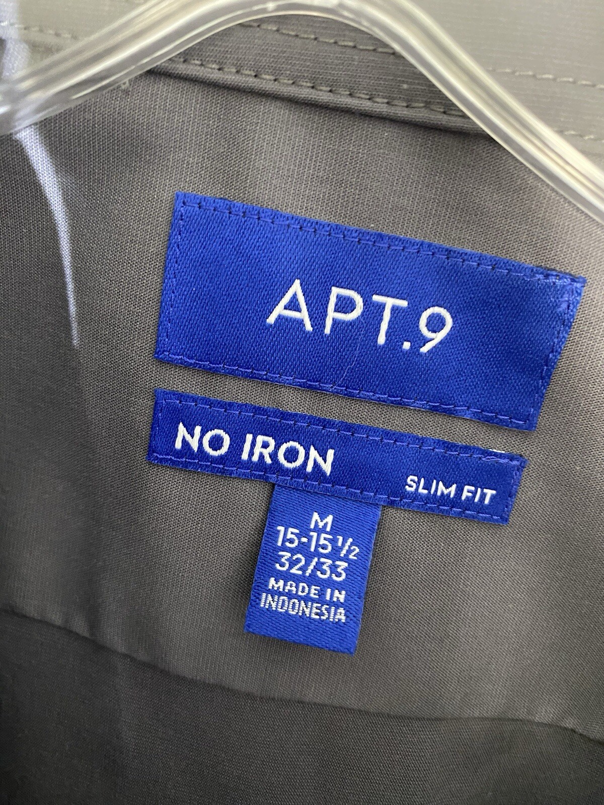 Apt. 9 Solid  Gray Men's Long Sleeve Button Down … - image 2