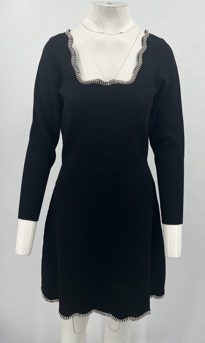 【海外限定】Sandroニットスカート☆Scalloped-Hem Knitted Mini Sandro Mini Knit Dress with Ruffle | Saks Fifth Avenue
