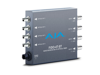AJA FiDO-4T-ST 4-Channel 3G-SDI to Single-Mode ST Fiber Transmitter