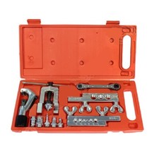 Kit flangiatubi/allargatubi + tagliatubi e chiave a cricco