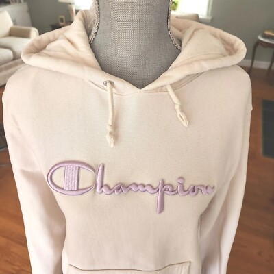 Vintage Champion Reverse Weave Hoodie Sweatshirt Oatmeal