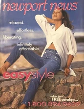 1998 Newport News Clothing PRINT AD Rhinestone Jeans - Easy Style VTG 1990s