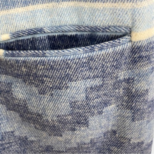 Vintage Coldwater Creek Blue Grey Southwest Print Blanket Jacket Medium - Picture 6 of 8