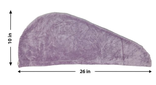 2 Pack Microfiber Hair Towel Wrap Turban 10”x26” Quick Dry For All Types of Hair - Picture 5 of 7