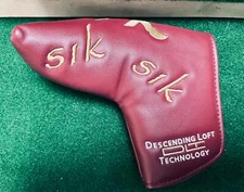 NEW SIk Golf Putter Head Cover: Blown and Gold, Blade, Soft Black Velvet feeting