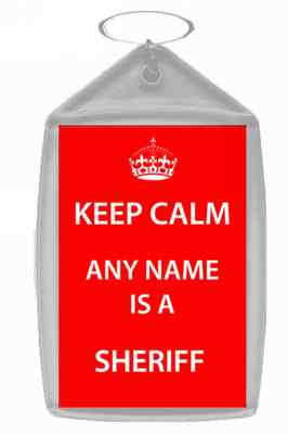 Personalisierter Schlüsselanhänger Sheriff Keep Calm