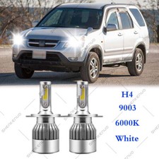 LED for Honda CRV 1997-2004 Headlight Kit H4 9003 6000K White Bulbs Hi/Low Beam