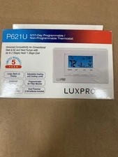 LuxPro 5/1/1 Universal Thermostat Dual Powered P621U AC Heat Pump