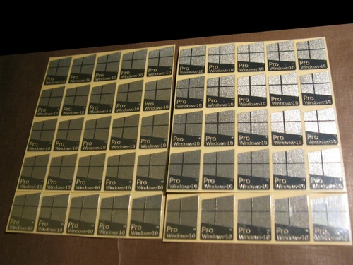 50 PCS Sticker for window 10 Pro Badge Logo Decal Silver Chrome 16mm x 23mm USA