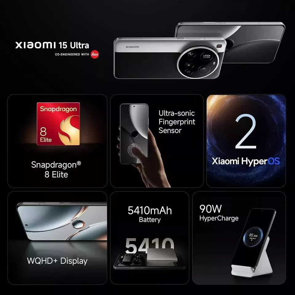 Xiaomi 15 5G Ultra Silver (RAM 16GB 512GB)Snapdragon 8 Elite