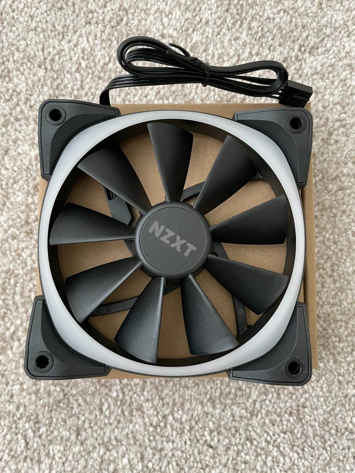 NZXT AER RGB 2 120mm RGB Fluid Dynamic Bearing PWM Fan BLACK - Image 1 of 4