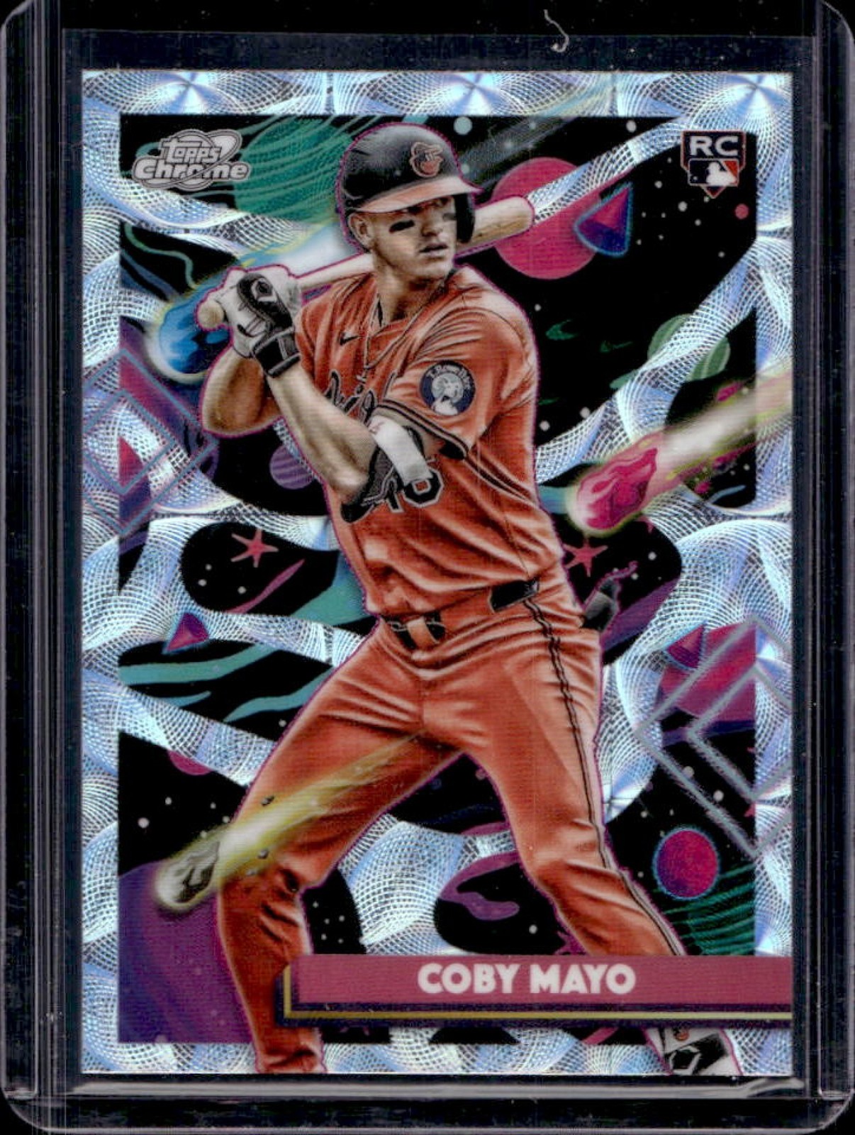 2025 Topps Cosmic Chrome Coby Mayo RC Nucleus Refractor #154 Orioles