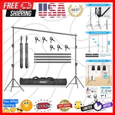 Heavy Duty Backdrop Stand, 10 x 10ft Adjustable Photo Background Support Syst...